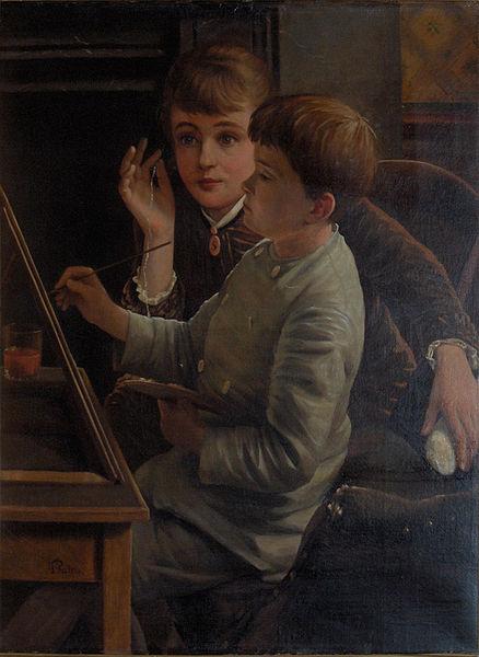 unknow artist The young artist oil painting image